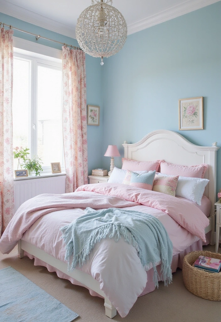18 Cozy Bedroom Makeovers That Will Turn Your Space into a Dream Retreat! - 5. Soft Pastels for a Gentle Touch