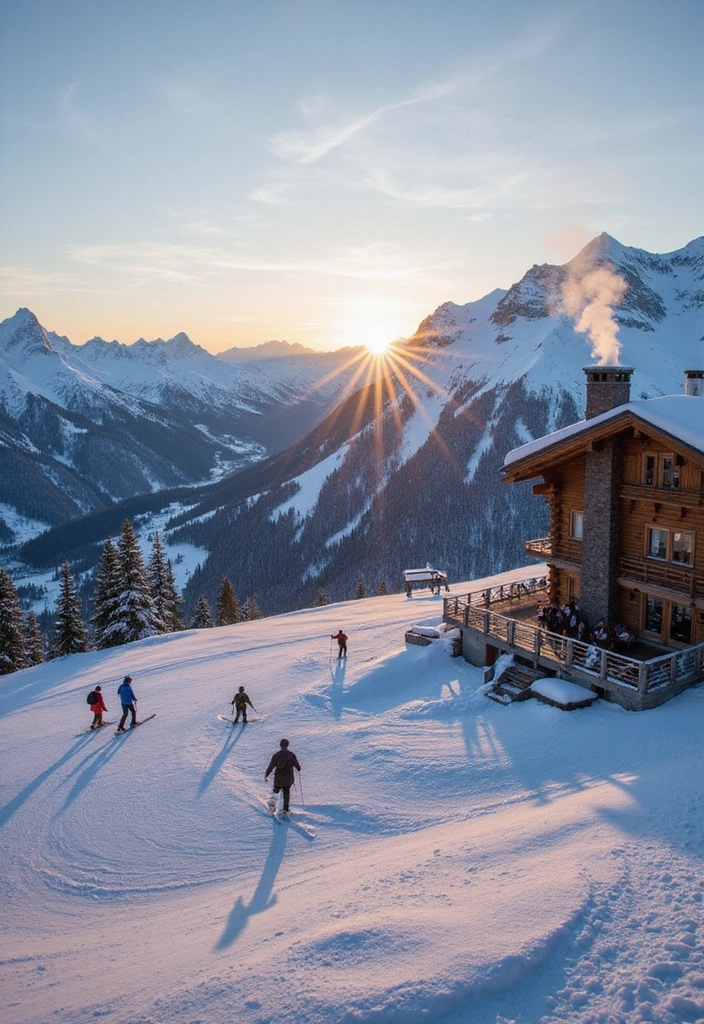Skiing in the Swiss Alps