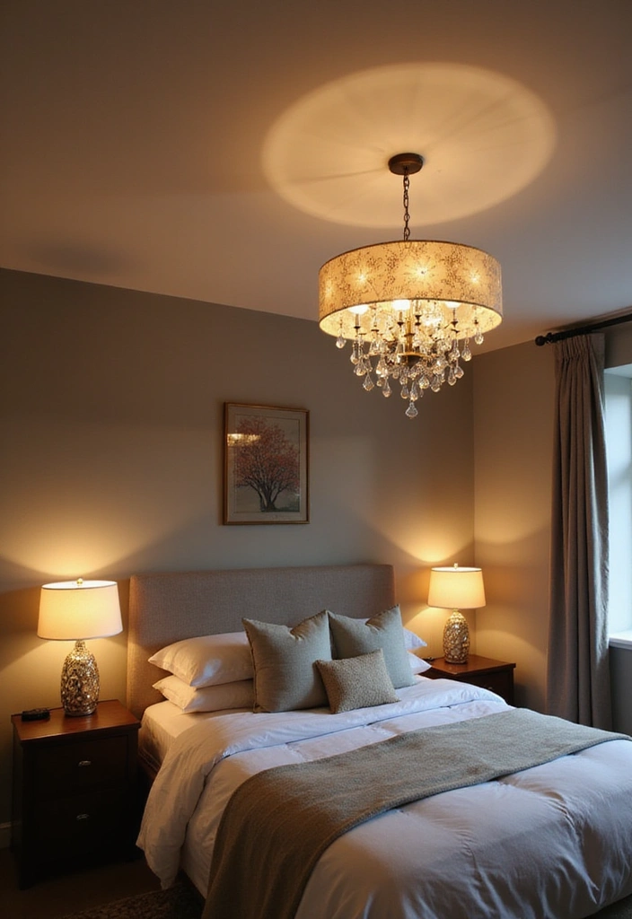 18 Cozy Bedroom Makeovers That Will Turn Your Space into a Dream Retreat! - 9. Chic Lighting Fixtures
