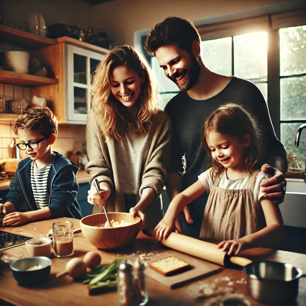 Family Cooking Together